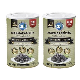 Marmara Birlik 800 gr Premium 2XL Doğal Salamura Siyah Zeytin