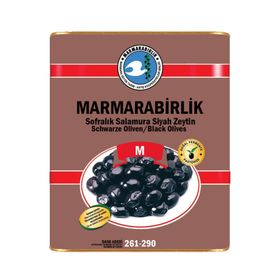 Marmara Birlik M Süper Yağlı Sele Siyah Zeytin 261-290 10 Kg Teneke