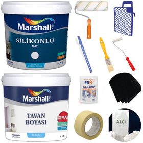 Marshall 0.75 lt Adaçayı Silikonlu Özel Mat Silinebilir İç Cephe Duvar Boyası