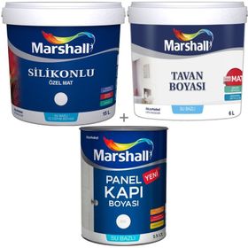 Marshall 15 lt Çakıl Taşı Silikonlu Özel Mat Silinebilir İç Cephe Duvar Boyası