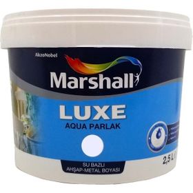 Marshall 2.5 lt Luxe Aqua Kırık Beyaz Parlak Su Ahşap Metal Bazlı Boya