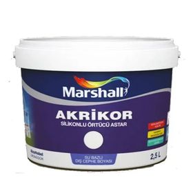 Marshall Akrikor Silikonlu Örtücü Beyaz 10 kg Astar Boyası