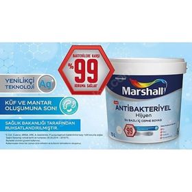Marshall Antibakteriyel Hijyen 15 lt Buz Saçağı İç Cephe Boyası