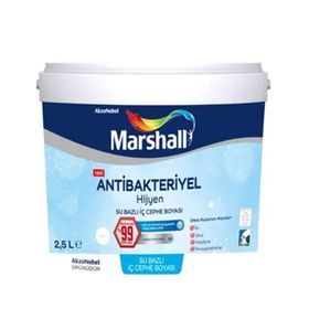 Marshall Antibakteriyel Hijyen Beyaz 2.5 lt Silinebilir İç Cephe Boyası