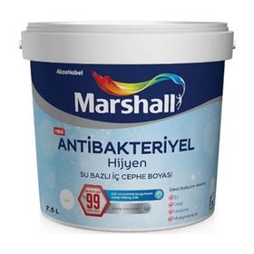 Marshall Antibakteriyel Hijyen Beyaz 7.5 lt Silinebilir İç Cephe Boyası