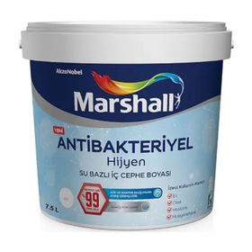 Marshall Antibakteriyel Hijyen Gülbeşeker 5Lt Silinebilir İç Cephe Boyası