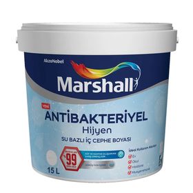 Marshall Antibakteriyel Hijyen İpek Mat İç Cephe Pembe İnci 15 lt Boya