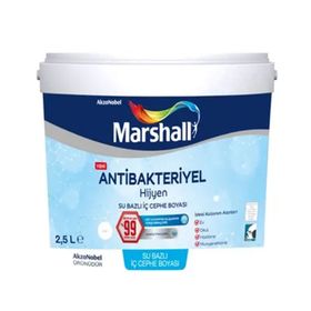 Marshall Antibakteriyel Hijyen Kurna 2.5 lt Silinebilir İç Cephe Boyası