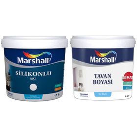 Marshall Beyaz 15 lt Silikonlu Özel Mat Silinebilir İç Cephe Boyası