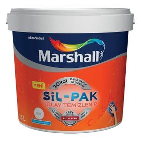 Marshall Çiğ Damlası 15 lt Silikonlu Özel Mat Silinebilir İç Cephe Boyası