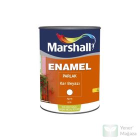 Marshall Enamel 0,75 lt Kar Beyazı Parlak Sentetik Boya