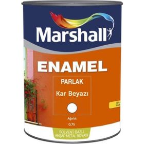 Marshall Enamel 0,75 lt Kar Beyazı Parlak Sentetik Boya