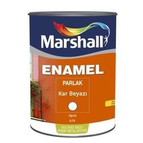 Marshall Enamel 0,75 lt Kar Beyazı Parlak Sentetik Boya