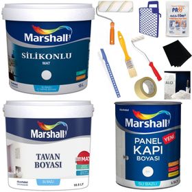 Marshall Fit Adaçayı 20 kg Silikonlu İpek Mat Silinebilir İç Cephe Boyası
