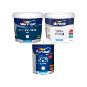 Marshall Fit Adaçayı 20 kg Silikonlu İpek Mat Silinebilir İç Cephe Boyası