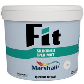 Marshall Fit Buz Beyazı 20 kg Silikonlu İpek Mat İç Cephe Duvar Boyası