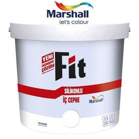 Marshall Fit Buz Beyazı 20 kg Silikonlu İpek Mat İç Cephe Duvar Boyası