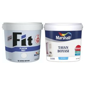 Marshall Fit Buzul Yeşili 2.5 lt Plastik Su Bazlı İç Cephe Duvar Boyası