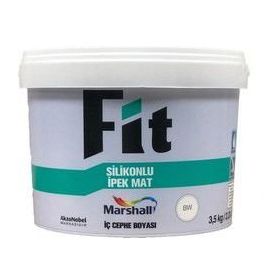 Marshall Fit Fildişi 3.5 kg Silikonlu İpek Mat Silinebilir İç Cephe Boyası