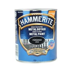 Marshall Hammerite 0.75 lt Düz Siyah Pas Üstü Metal Boyası