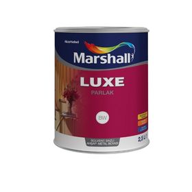 Marshall Luxe 2.5 lt Siyah Parlak Sentetik Yağlı Boya ve Ekipmanları