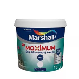 Marshall Maximum Mat Silikonlu Beyaz 15 lt İç Cephe Boyası
