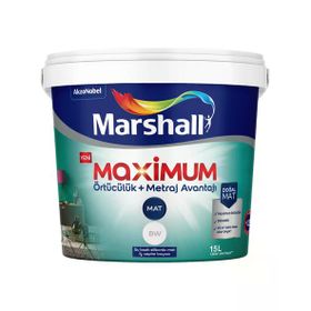 Marshall Maximum Mat Silikonlu Silinebilir 7.5 lt İç Cephe Boyası