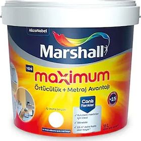 Marshall Maximum Silikonlu İpek Mat Kil Yeşili 15 lt Duvar Boyası