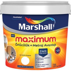 Marshall Maximum Silikonlu İpek Mat Kurna 7.5 lt Duvar Boyası
