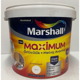 Marshall Mentol 7.5 lt Silikonlu Mat Su Bazlı İç Cephe Boyası