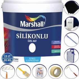 Marshall Özel Mat 15 lt Silikonlu Sahra Beji Duvar Boyası