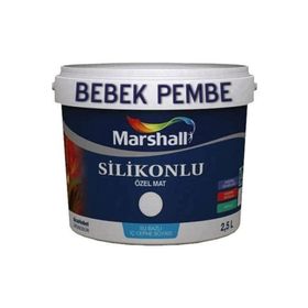 Marshall Özel Mat Bebek Pembe Silikonlu Silinebilir 2.5 lt Duvar Boyası