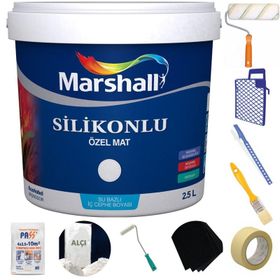 Marshall Özel Mat Damla Sakızı Silikonlu Silinebilir 2.5 lt Duvar Boyası