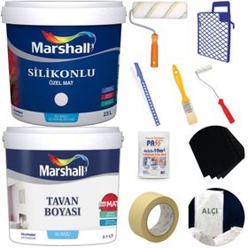 Marshall Özel Mat Damla Sakızı Silikonlu Silinebilir 2.5 lt Duvar Boyası