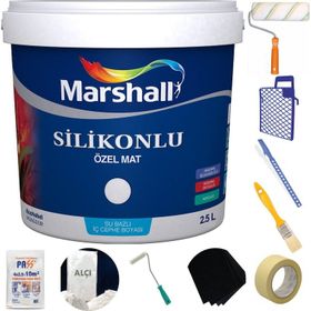 Marshall Özel Mat Damla Sakızı Silikonlu Silinebilir 2.5 lt Duvar Boyası