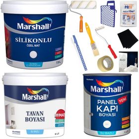 Marshall Özel Mat Gelin Teli Silinebilir Silikonlu 7.5 lt Duvar Boyası