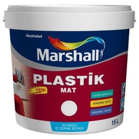 Marshall Plastik Mat Siyah Su Bazlı 2.5 lt İç Cephe Boyası