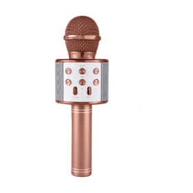 Marsilyan 4887 Karaoke Mikrofonlu Şarjlı Rose Gold Bluetooth Hoparlör