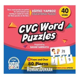 Martı Çocuk CVC Word Puzzles 80 Parça Eğitici Yapboz