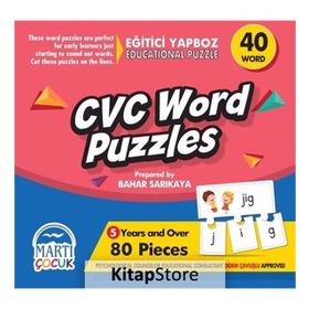 Martı Çocuk CVC Word Puzzles 80 Parça Eğitici Yapboz