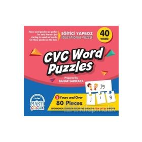 Martı Çocuk CVC Word Puzzles 80 Parça Eğitici Yapboz