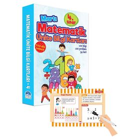 Martı Çocuk Yayınları 4. Sınıf Matematik Ünite Bilgi Kartları