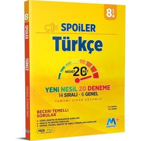 Martı Yayınları 8. Sınıf LGS Türkçe Spoiler Denemeleri
