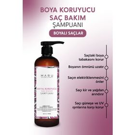 Maru 750 ml Renklendirme İşlemi Görmüş Saçlar İçin Renk Koruyucu Şampuan