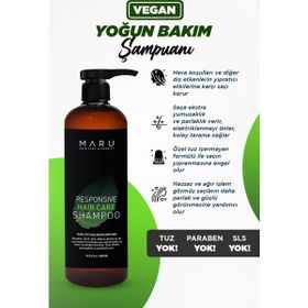 Maru Yıpranmış Saçlar İçin Onarıcı Tuzsuz Vegan 400 ml Prebiyotik Şampuan