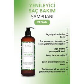 Maru Yıpranmış Saçlar İçin Onarıcı Tuzsuz Vegan 400 ml Prebiyotik Şampuan