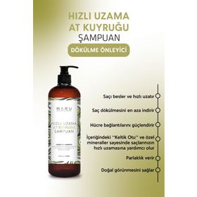 Maru Zayıf ve Yıpranmış Saçlar İçin 400 ml Hızlı Uzamaya Yardımcı At Kuyruğu Şampuan