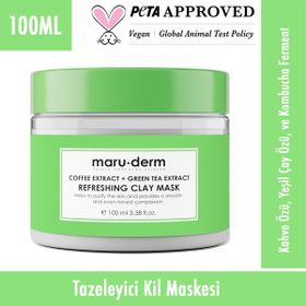 Maruderm 100 ml Kahve Özü Yeşil Çay Özü Tazelyici Kil Maskesi