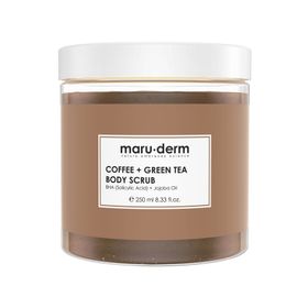 Maruderm Body Scrub 250 ml Kahve Yeşil Çay Özlü BHA Jojoba Yağı Vücut Peelingi