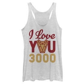 Marvel 3000 Arc Reactor Racerback White Heather Kadın Atlet
